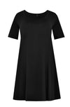 Dress A-line COTTON - black - #4