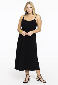 Dress spaghetti elastic waist DOLCE - black - #2