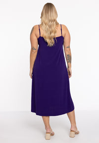 Dress spaghetti elastic waist DOLCE - purple - #3