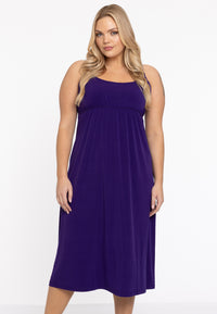 Dress spaghetti elastic waist DOLCE - purple - #1