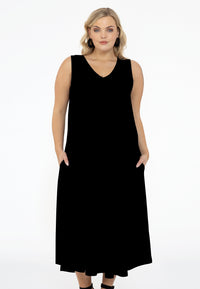 Dress sleeveless A-line DOLCE - black - #1