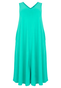 Dress sleeveless A-line DOLCE - turquoise - #4