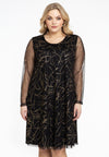 Dress A-line GOLD CRUSH - black