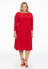 Dress boat neck DOLCE - red