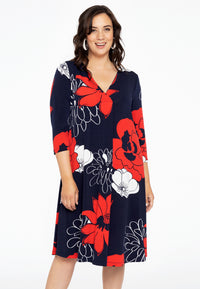 Dress V-neck POPPY - red - #2