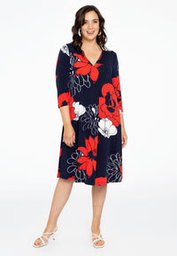 Dress V-neck POPPY - red - #1