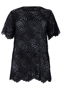 Shirt Tee LACE - black - #4