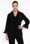 Blouse A-line plisse ruffles DOLCE - black - #2