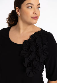 Tunic wide bottom CORSAGE - black - #1
