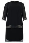 Dress with beads CHIFFON - black - #4