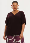 T-shirt V-neck R DOLCE - dark red - #1