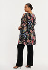 Tunic waterfall ORIENTAL FLOWER - black - #3