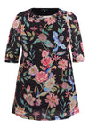 Tunic waterfall ORIENTAL FLOWER - black - #4