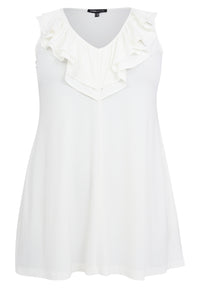 Singlet flare ruffles R DOLCE - ecru - #4