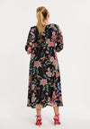 Dress volant ORIENTAL FLOWER - black - #3