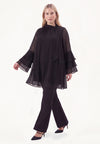 Tunic wide bottom CHIFFON - black - #1