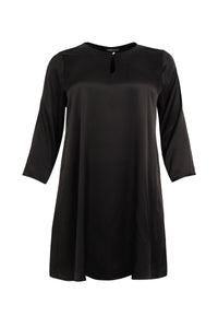 Tunic wide bottom SATIN - black - #3