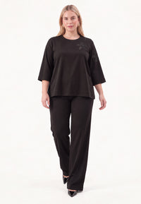 Top eco vero FLOWER - black - #1