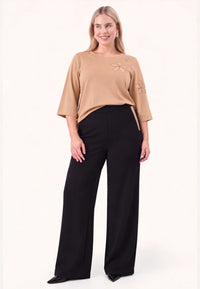 Top eco vero FLOWER - light brown - #1