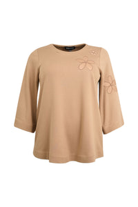 Top eco vero FLOWER - light brown - #3