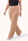 Trousers straight ECO VERO - light brown
