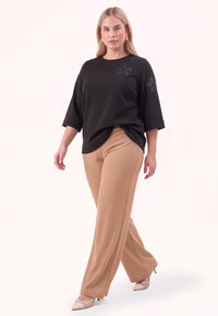 Trousers straight ECO VERO - light brown - #1
