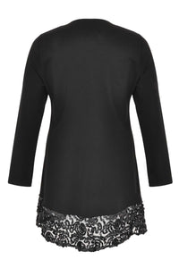 Jacket leather roses stroke - black - #3