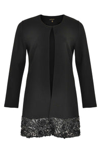 Jacket leather roses stroke - black - #4