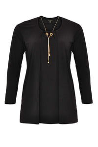 Shirt pleated necklace DOLCE - black - #4