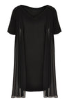 Dress drape neckline DOLCE - black - #3