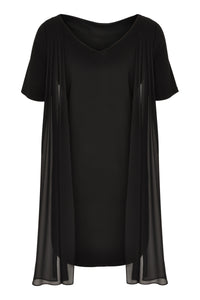 Dress drape neckline DOLCE - black - #3