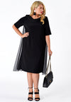 Dress drape neckline DOLCE - black - #2