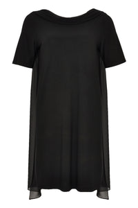 Dress drape neckline DOLCE - black - #4
