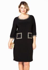 Dress strass trimmed DOLCE - black - #1