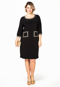 Dress strass trimmed DOLCE - black - #2