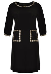Dress strass trimmed DOLCE - black - #4
