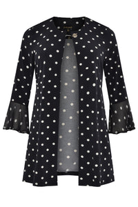 Jacket frill cuff DOTS - blue - #4