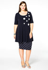 Tunic wide bottom sequin dots - blue - #2