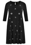 Dress beaded front DOLCE - black