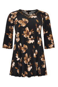 Tunic ROSE wide bottom - black - #4