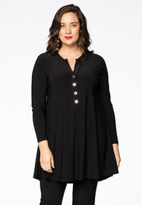 Tunic DOLCE grandad collar - black - #1