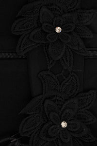 Dress DOLCE flower collar - black - #5