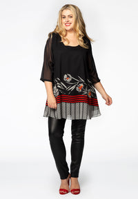 Tunic wide bottom MENORCA - black - #2