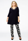 Tunic wide bottom beaded DOLCE - blue