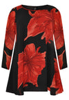 Blouse wide bottom LAURA - red - #4