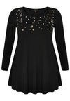 Tunic wide bottom strass DOLCE - black - #4