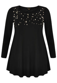 Tunic wide bottom strass DOLCE - black - #4