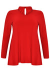 Tunic collar / v-neck DOLCE - red - #4