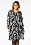 Dress lurex ZEBRA - black