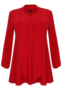 Tunic wide bottom bow DOLCE - red - #4